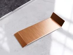 Ilcom Jeu FI en acier inoxydable pour plinthe Cuivre satiné - 60mm x 30mm x 12mm