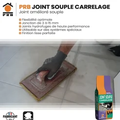 Joint Amélioré Souple Carrelage A74 Beige Tibet 5kg - Joint Haute Performance pour Murs et Sols Intérieur / Extérieur - Finition-Prb Discount