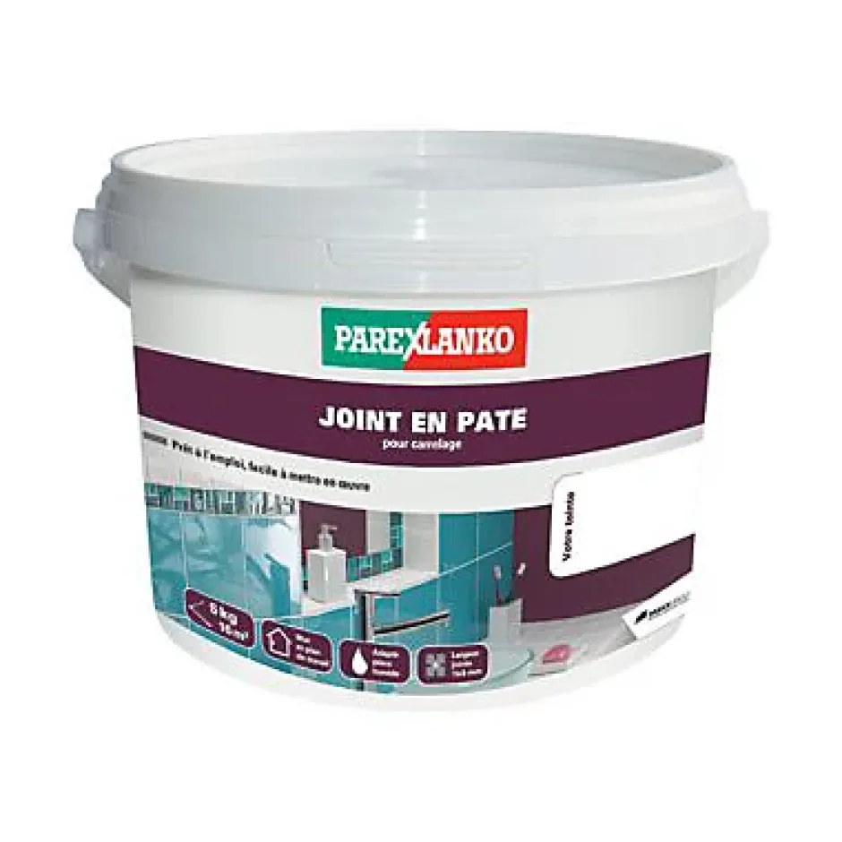 Parexlanko Joint en pâte pour carrelage 5 kg blanc