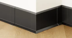 Ilcom Joint FI en acier inoxydable pour plinthe Noir mat - 60mm x 30mm x 12mm