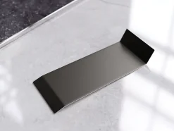 Ilcom Joint FI en acier inoxydable pour plinthe Noir mat - 60mm x 30mm x 12mm