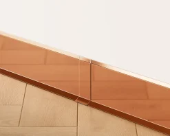 Joint FI en acier inoxydable pour plinthe Cuivre poli - 60mm x 30mm x 12mm-Ilcom Outlet