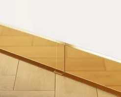 Ilcom Joint FI en acier inoxydable pour plinthe Or poli - 100mm x 30mm x 12mm