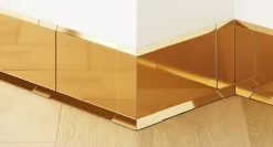 Ilcom Joint FI en acier inoxydable pour plinthe Or poli - 100mm x 30mm x 12mm