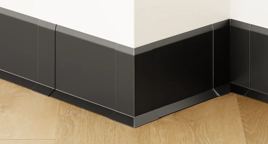 Joint FI en acier inoxydable pour plinthe Noir mat - 100mm x 30mm x 12mm-Ilcom Clearance
