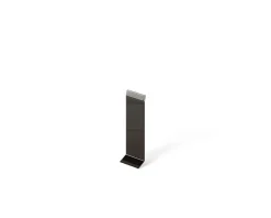 Joint FI en acier inoxydable pour plinthe Noir poli - 60mm x 30mm x 12mm-Ilcom
