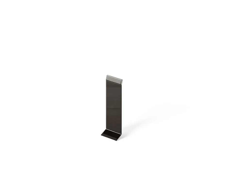Joint FI en acier inoxydable pour plinthe Noir poli - 60mm x 30mm x 12mm-Ilcom