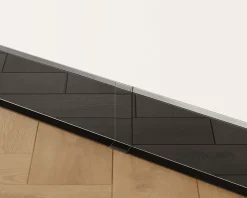 Joint FI en acier inoxydable pour plinthe Noir poli - 60mm x 30mm x 12mm-Ilcom