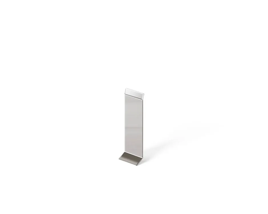Joint FI en acier inoxydable pour plinthe Argent poli - 80mm x 30mm x 12mm-Ilcom Hot