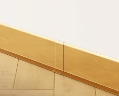 Ilcom Joint FI en acier inoxydable pour plinthe Or satiné - 60mm x 30mm x 12mm