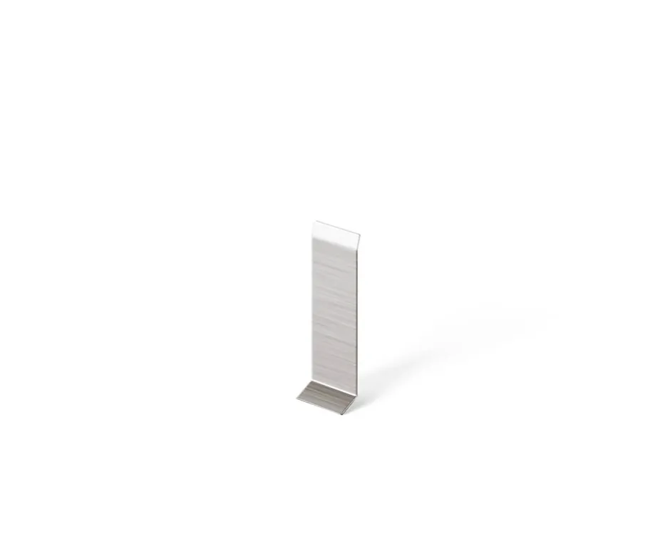 Joint FI en acier inoxydable pour plinthe Argent satiné - 60mm x 30mm x 12mm-Ilcom