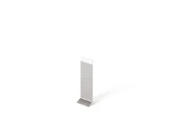 Joint FI en acier inoxydable pour plinthe Argent satiné - 80mm x 30mm x 12mm-Ilcom Outlet