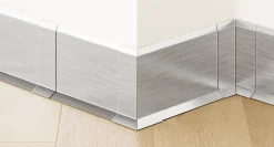 Joint FI en acier inoxydable pour plinthe Argent satiné - 80mm x 30mm x 12mm-Ilcom Outlet