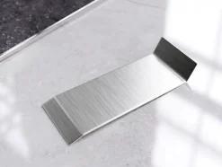 Joint FI en acier inoxydable pour plinthe Argent satiné - 80mm x 30mm x 12mm-Ilcom Outlet