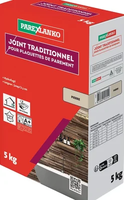 Joint pour plaquettes de parement intérieur et extérieur pierre poudre 5kg-Parexlanko Best