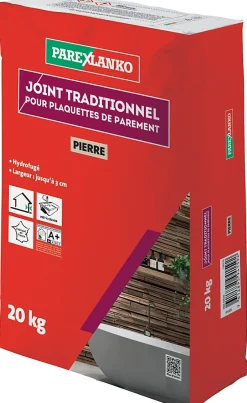 Joint pour plaquettes de parement intérieur et extérieur pierre poudre 20kg-Parexlanko Hot