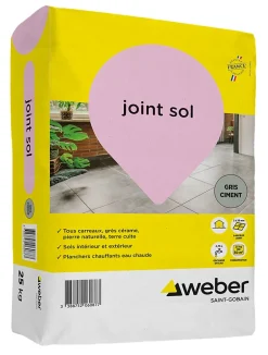Joint sol intérieur et extérieur gris ciment Weber 25kg-Weber Saint-Gobain Clearance