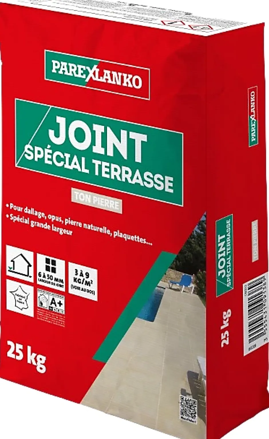 Parexlanko Joint spécial terrasse ton pierre 25 kg