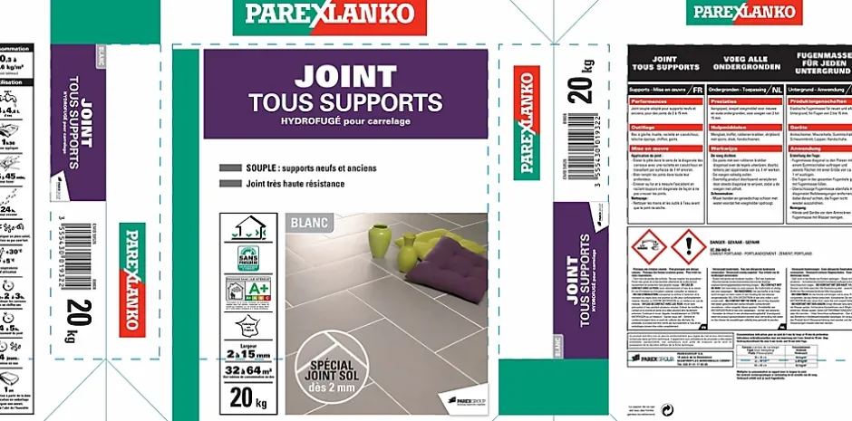 Parexlanko Joint tous supports 20 kg blanc