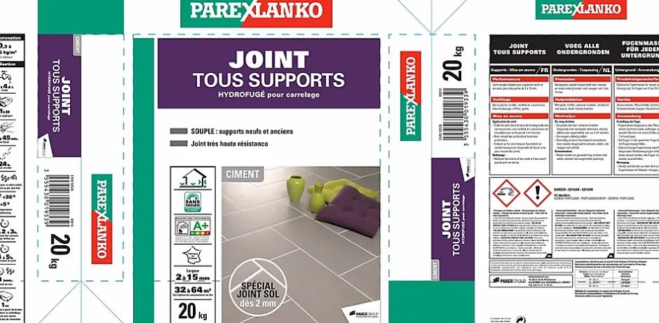 Parexlanko Joint tous supports 20 kg ciment