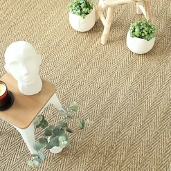 Jonc de mer - Bihar - Fin chevron - Rouleau de 2m x 1m-Décoweb Outlet