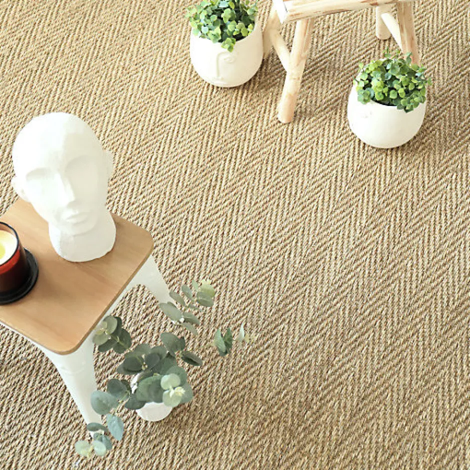 Jonc de mer - Bihar - Fin chevron - Rouleau de 2m x 4m-Décoweb Online