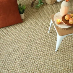 Décoweb Jonc de mer - Chennai - Natté 4x4 - Echantillon 15 x 20 cm