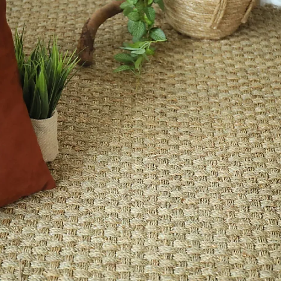 Décoweb Jonc de mer - Chennai - Natté 4x4 - Rouleau de 2m x 4m