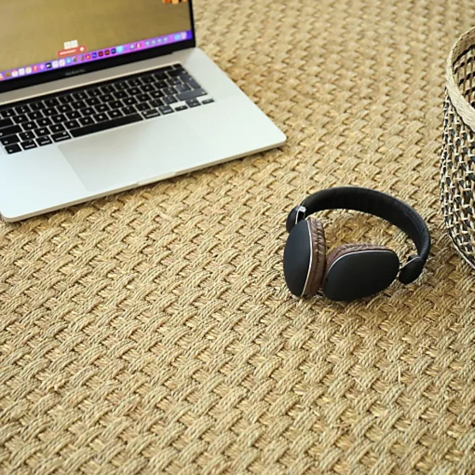 Décoweb Jonc de mer - Paro - Fin Natté 4x4 - Rouleau de 2m x 1m