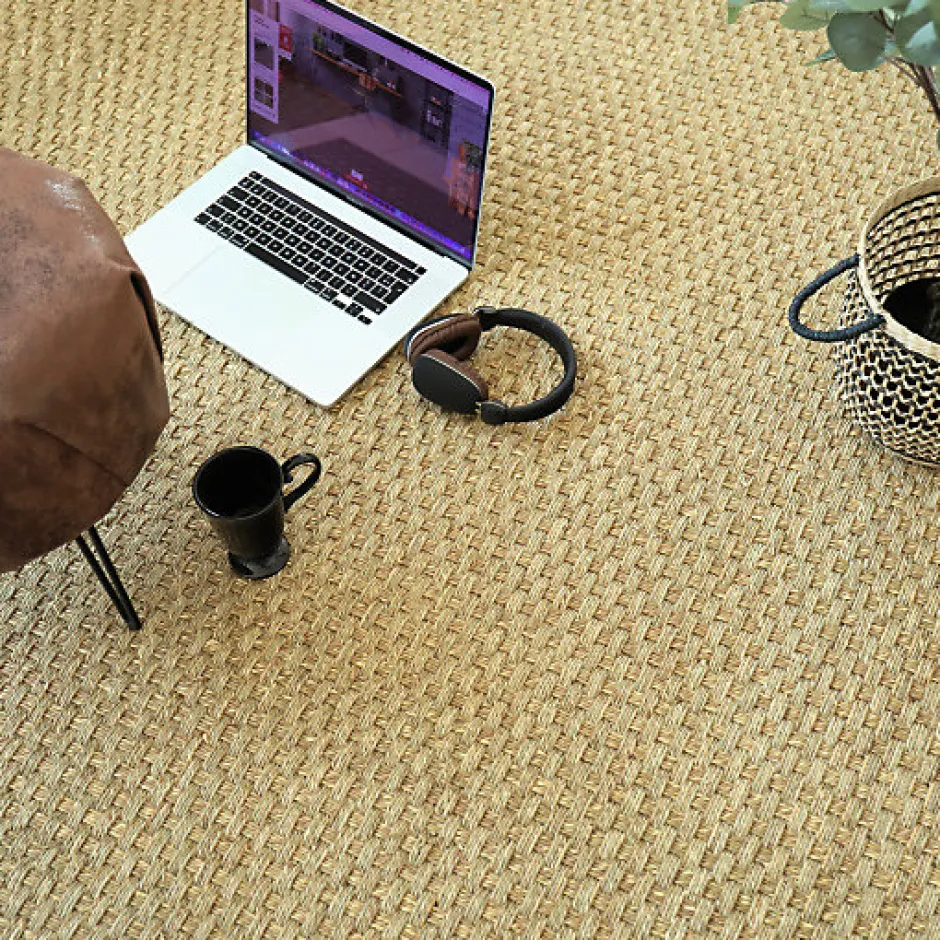 Décoweb Jonc de mer - Paro - Fin Natté 4x4 - Rouleau de 2m x 9m