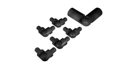 Kit angle variable pour tubes et main courante Prestio noir RAL9005-Kordo Outlet