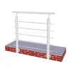Saniland Kit Balustrade 1ml garde-corps avec 5 traverses fixation latérale en aluminium Gris mat