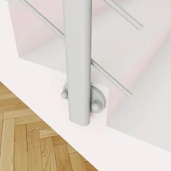 Saniland Kit Balustrade 1ml garde-corps avec 5 traverses fixation latérale en aluminium Gris mat