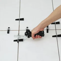 Kit complet 100 croisillons niveleurs écart 2 mm + 100 cales de nivellement + 1 pince Diall- Discount