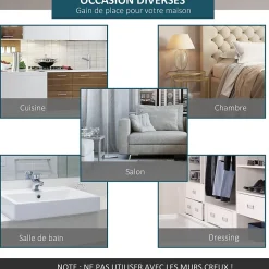 Kit complet porte coulissante 4 x 93 cm (p x l): rail, roulettes, visserie-Homcom Outlet