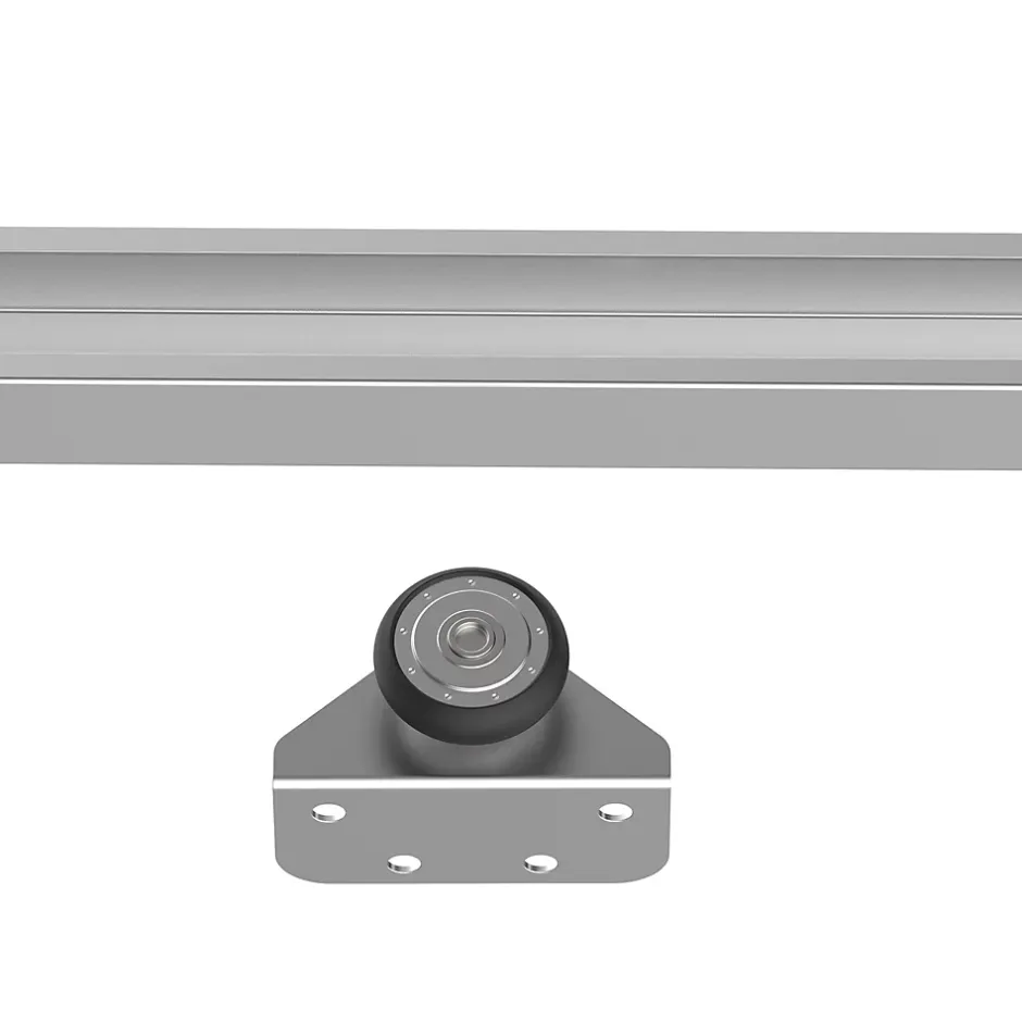 Kit complet porte coulissante 4 x 93 cm (p x l): rail, roulettes, visserie-Homcom Outlet