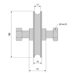 Kit coulissant 12 mm - rails 4 x 1,95 m pour portail de 4 m - 400 kg-Slid’Up By Mantion Online