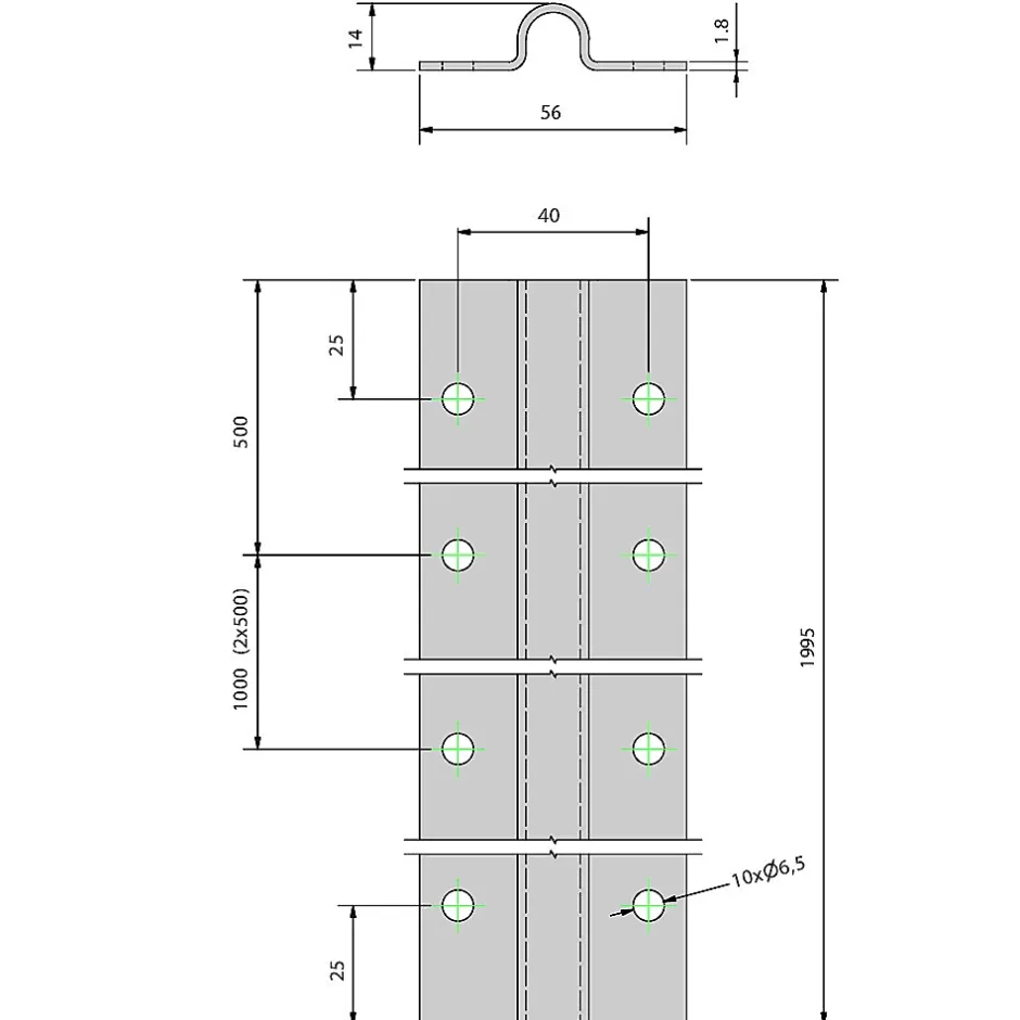 Slid’Up By Mantion Kit coulissant 16 mm - rails 4 x 1,95 m pour portail de 4 m - 400 kg