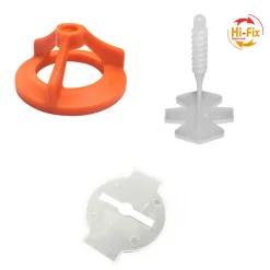 Kit Croisillons Autonivelants à Visser 300 pcs (100 Croisillons 1 mm + 100 Cadrans HI-FIX + 100 Bagues de Protection) - Diamwood