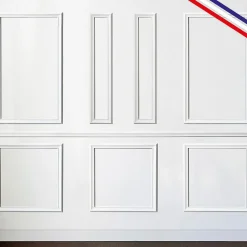 99DECO Kit de 7 moulures murales en bois Pin des Landes - Prêt à coller et peindre - Apolline - 3 mètres