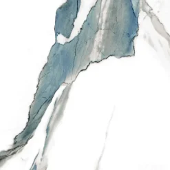 Kobert-in Kit de 2 Panneaux d'Habillage Décoratif Mural Douche, L120xl120x0.4 cm, finition bleu, Calacatta BLUE KOBERTIN