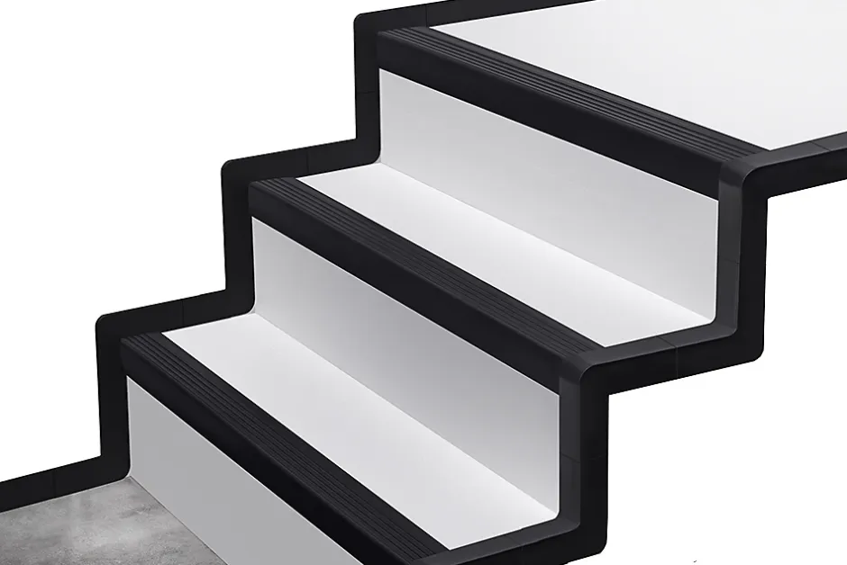 Quest KIT de finition pour escaliers en PVC, beige, 1m