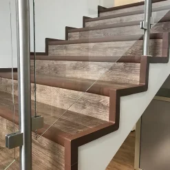 Quest KIT de finition pour escaliers en PVC, gris, 1m