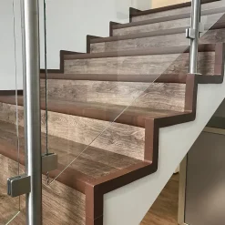 Quest KIT de finition pour escaliers en PVC, gris, 1m