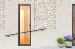 Alumin'home Kit de fixation pour main courante aluminium gris