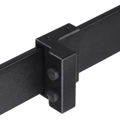 Kit de porte coulissante compatibilité porte d'une épaisseur de 35-45 mm et largeur max. 1 m charge max. 100 Kg acier brun foncé-Homcom Discount