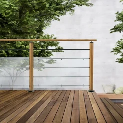 Kit de remplissage pour garde-corps avec traverses et tubes pose à plat, Moka-Kordo