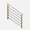 Kit de remplissage pour garde-corps en escalier avec traverses et tubes, Moka-Kordo Outlet