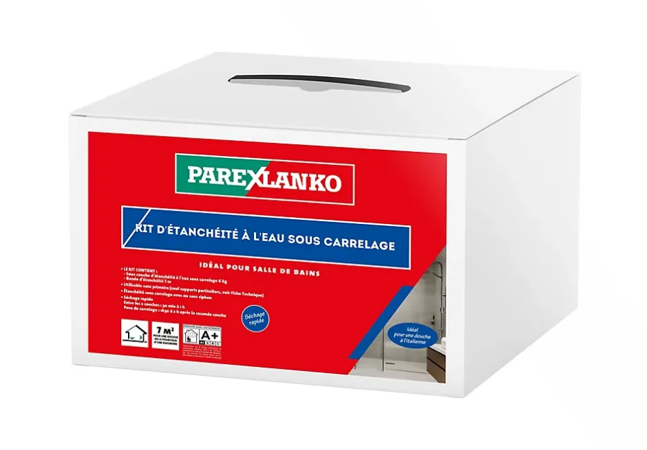 Parexlanko Kit d'étanchéité à l'eau sous carrelage murs et sol GP 7m2