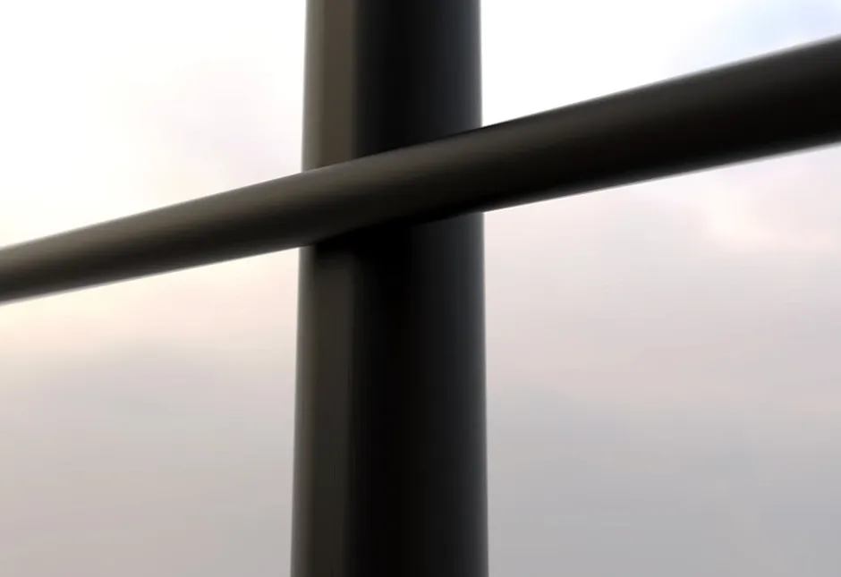 Kit garde corps latéral Oxalis noir ral 9005 2m-Alumin'home Sale